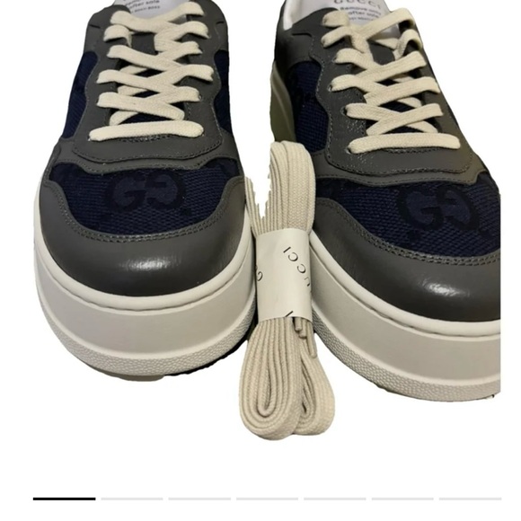 Men Gucci sneaker, color gray and blue - Picture 6 of 6